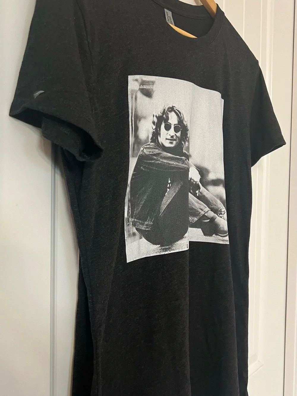 Women’s Black Graphic Crewneck T-Shirt with Vintage Photo Print